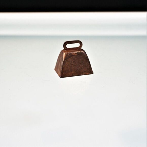 Vintage Small Farm Animal Bell w Clapper Copper Brass Goat Sheep Lamb Tiny 1.25" - Picture 2 of 4